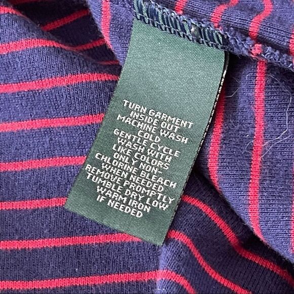 LRL Ralph Lauren Hoodie Sweater Striped Dress Sz XLARGE - Picture 11 of 12